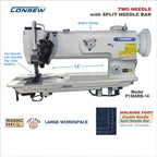 Consew P1565RB-14 14" Double Needle Split Needle Bar Walking Foot Industrial Sewing Machine - product view 1