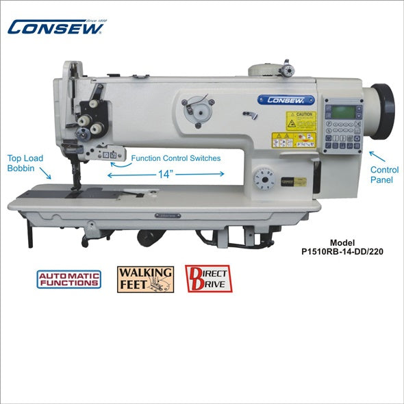 Consew P1510RB-14-DD/220 14" Direct Drive Single Needle Walking Foot Industrial Sewing Machine - product view 1
