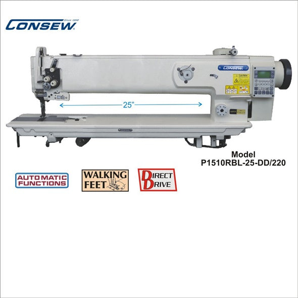 Consew P1510RBL-25-DD/220 25" Direct Drive Single Needle Walking Foot Industrial Sewing Machine - product view 1