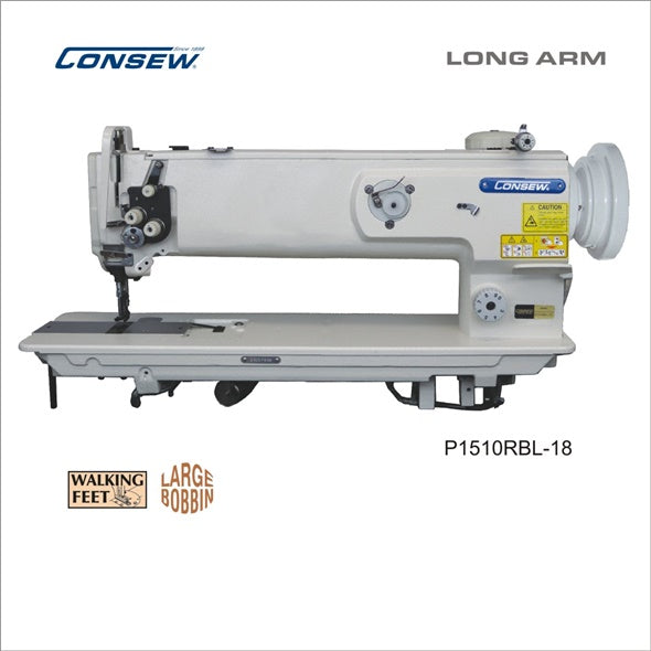 Consew P1510RBL-18 18" Single Needle Walking Foot Industrial Sewing Machine with Table & Servo Motor - product view 1