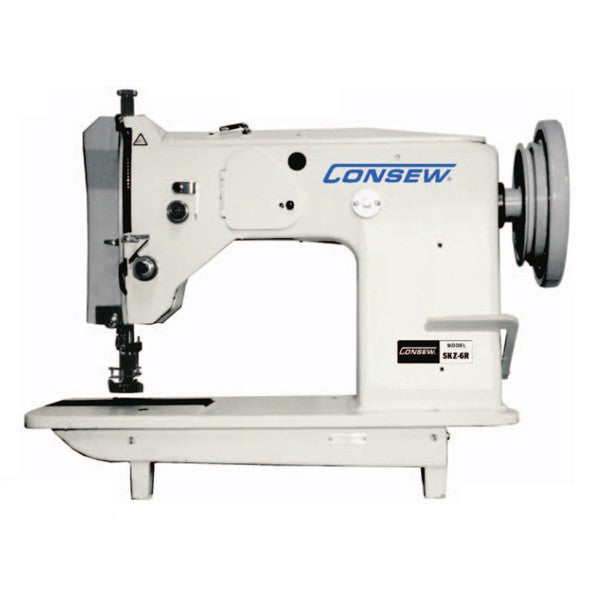 Consew SKZ-6R Heavy Duty Single Needle Extra Wide Zig-Zag Industrial Sewing Machine with Reverse, Table & Servo Motor - product view 1