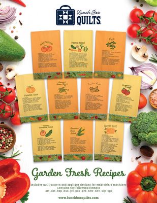 Lunch Box Quilts Garden Fresh Recipe Collection — package and project