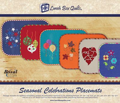 Lunch Box Quilts Seasonal Celebrations Placemats — package and project