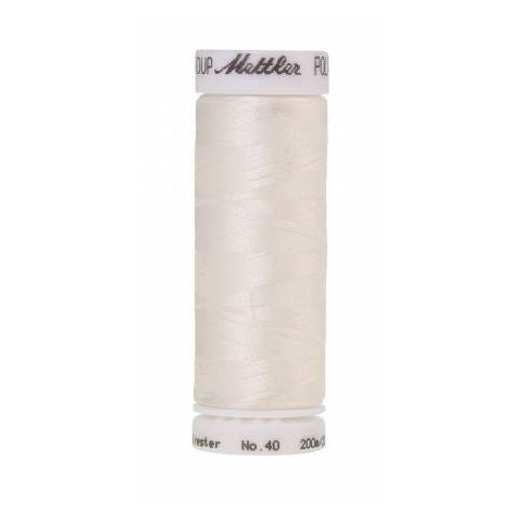 Mettler Poly Sheen 0003 Ghost White polyester embroidery thread