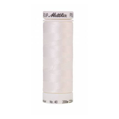 Mettler Poly Sheen 0010 Silky White polyester embroidery thread
