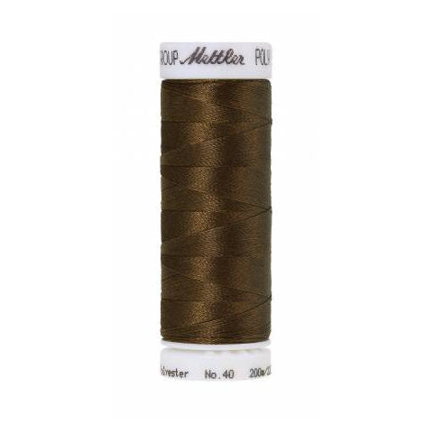 Mettler Poly Sheen 0747 Golden Brown polyester embroidery thread