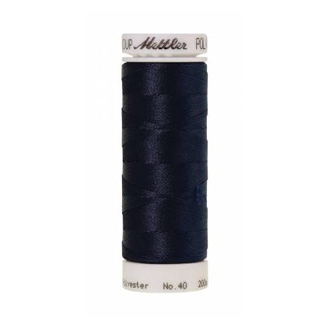 Mettler Poly Sheen 3574 Darkest Blue polyester embroidery thread