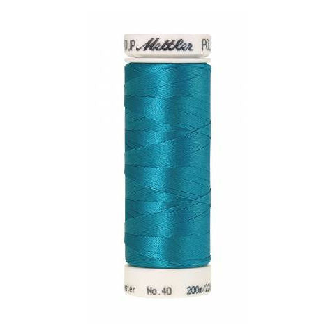 Mettler Poly Sheen 4010 Caribbean Blue polyester embroidery thread