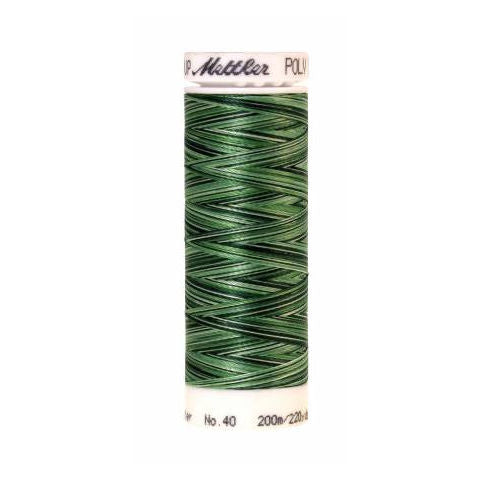 Mettler Poly Sheen Multi 9805 Field Greens variegated polyester embroidery thread