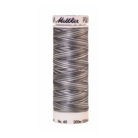 Mettler Poly Sheen Multi 9920 Overcast Grays variegated polyester embroidery thread