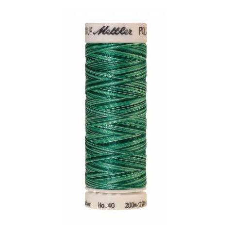 Mettler Poly Sheen Multi 9931 Minty Leaves variegated polyester embroidery thread