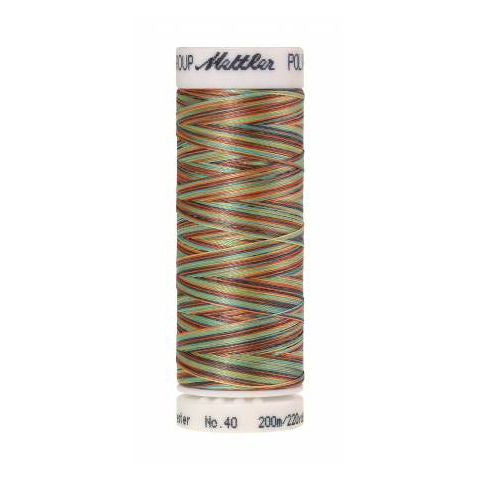 Mettler Poly Sheen Multi 9974 Coastal Mix variegated polyester embroidery thread