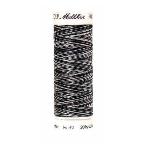 Mettler Poly Sheen Multi 9979 Salt N Pepper variegated polyester embroidery thread