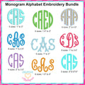 Creative Appliques Monogram Alphabet Embroidery Font Set - Sew Nation USA Exclusive