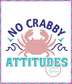 Creative Appliques No Crabby Attitudes included in the Summer Embroidery and Applique Bundle