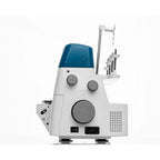 Sewing machine with blue top on a white background