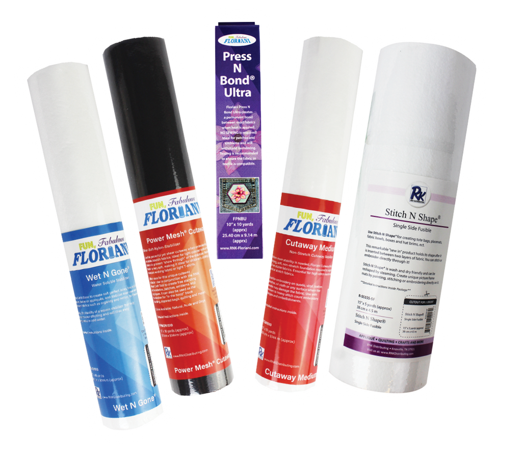 Floriani Patches & Postcards Stabilizer Bundle