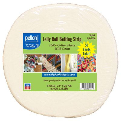 Pellon Cotton Batting Strips – 2½ inches × 50 yards total