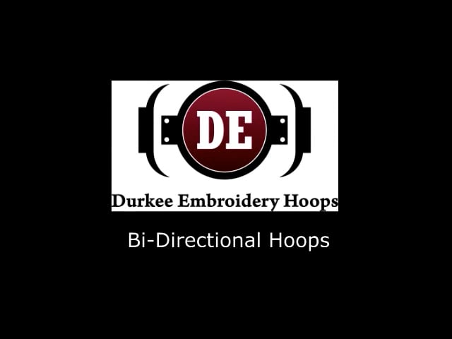 Durkee 11.75" X 4" (30cm x 10cm) Rectangular Bi-Directional Hoop, 400MM Needle Spacing, Meistergram Compatible – Durkee bi-directional hoop demonstration video