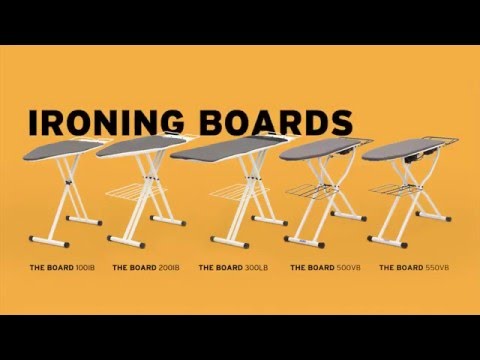 Reliable The Board 120IB Home Ironing Board with Vera Foam Cover product video