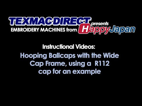 How to hoop a cap with the HappyJapan wide cap frame system