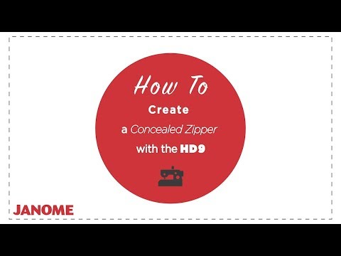 How to create a Concealed Zipper with the HD9