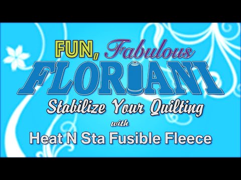 Floriani Heat N Sta Fusible Fleece — 45" × 5 yd — Floriani demonstration 1