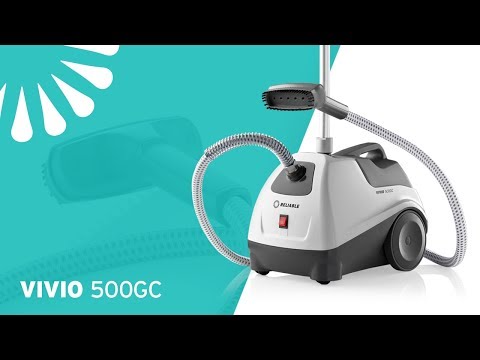 Reliable Vivio 500GC Professional Garment Steamer with Fabric Brush product video