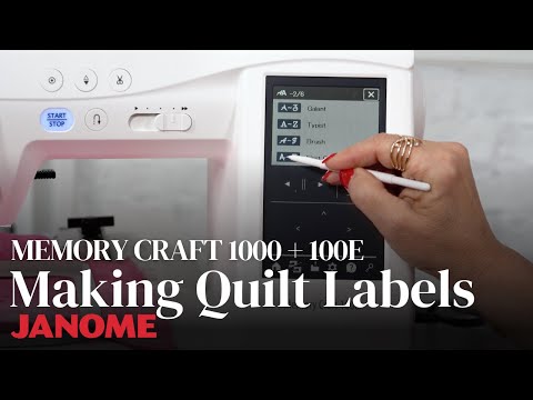 Janome Memory Craft 100E embroidery tutorial