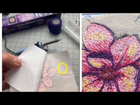 Floriani Press N Bond Ultra — 10" × 10 yd — Floriani demonstration 1
