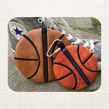 Embroidery Garden Basketball Pouches Set included in Small Bags and Pouches Bundle