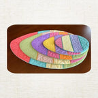 Embroidery Garden Egg Coasters Mug Rugs Etc Set included in Mug Rugs and Coasters Bundle