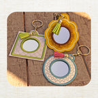 Embroidery Garden Mirrored Key Rings Set included in Desk to Dorm Bundle