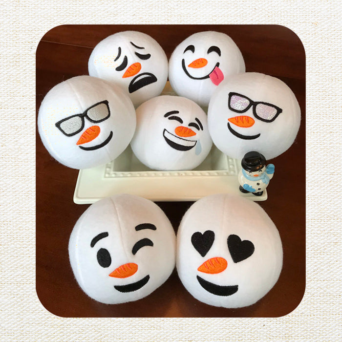 Embroidery Garden SnowMoji Snowman Snowballs Set included in Snowball Bundle