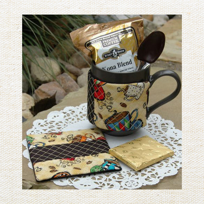 Embroidery Garden Mug Cozys and Coasters Set included in Home Bundle