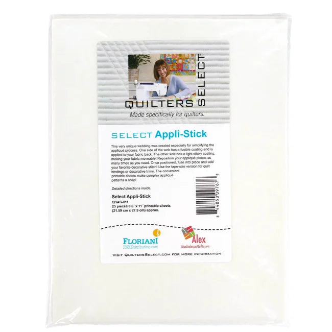 Quilters Select Appli-Stick 8.5 by 11 inch sheets, 25 pack
