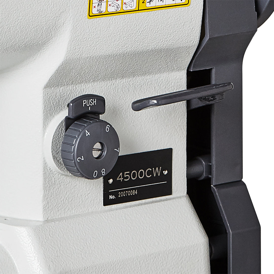 Reliable 4500CW stitch-length dial and reverse lever