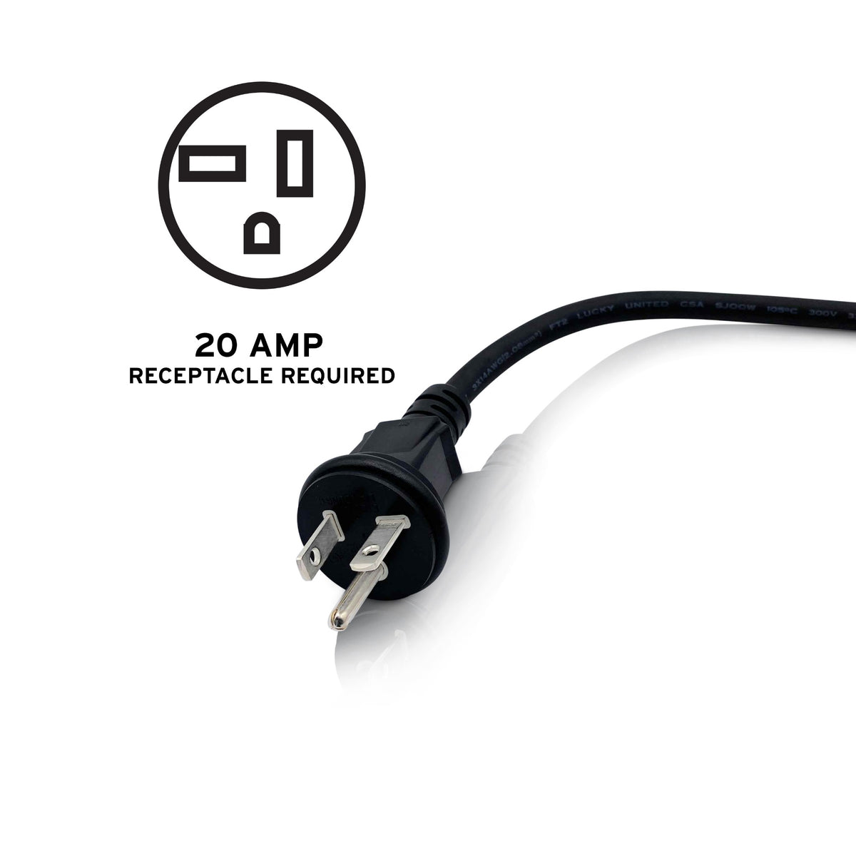 Reliable 6200VB requires a 20-amp receptacle
