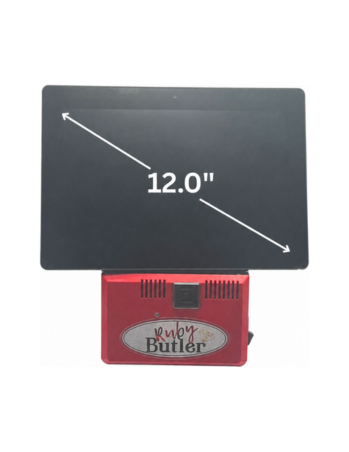 Red Butler Ruby quilting robot with 12-inch display dimensions