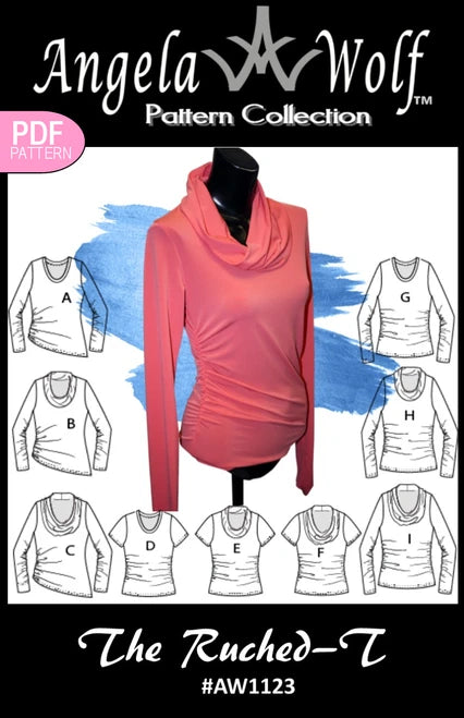 Ruched-T #AW1123 digital PDF sewing pattern