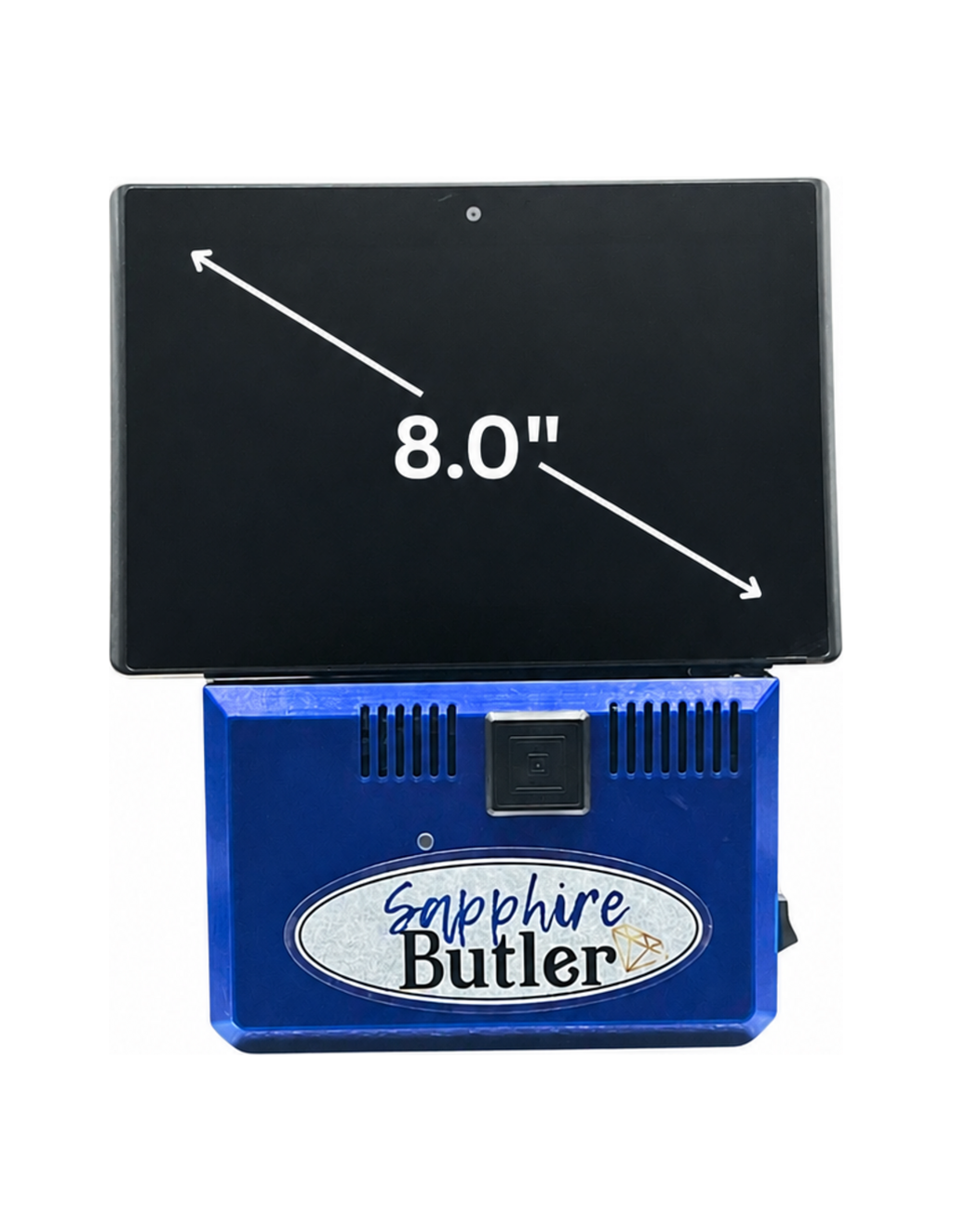 Blue Butler Sapphire quilting robot with 8-inch display dimensions