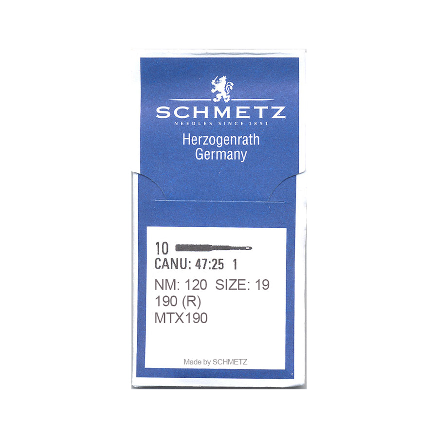 SCHMETZ 190 R industrial needles size 120/19 package