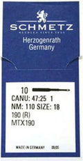 SCHMETZ 190 R Needles, 110/18 — 10 Count — product view 1