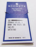 SCHMETZ 190 R Needles, 140/22 — 10 Count — product view 1