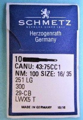 SCHMETZ 251 LG Blindstitch Needles, 100/16 — 10 Count — product view 1