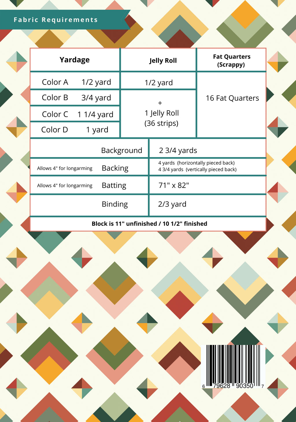 Dueling Diamonds fabric requirements