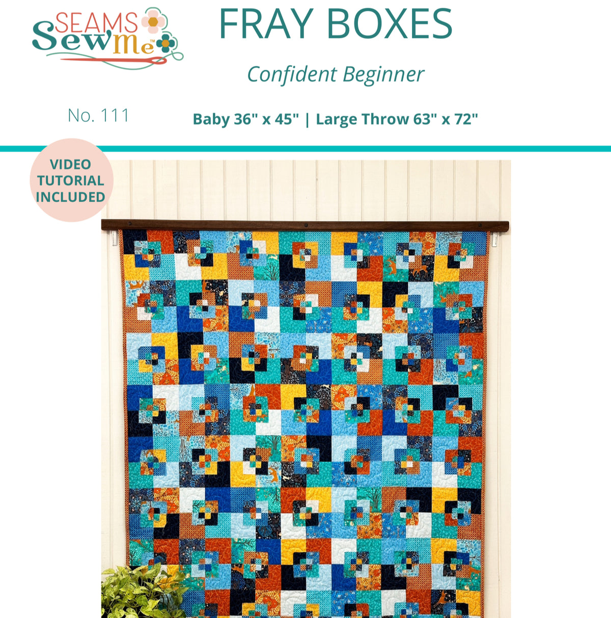 Seams Sew Me Fray Boxes PDF pattern cover