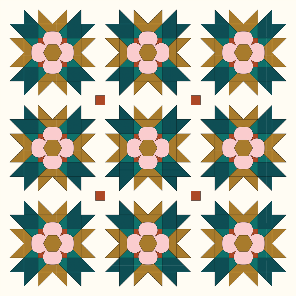 Seams Sew Me Friendship Blooms quilt design example 2
