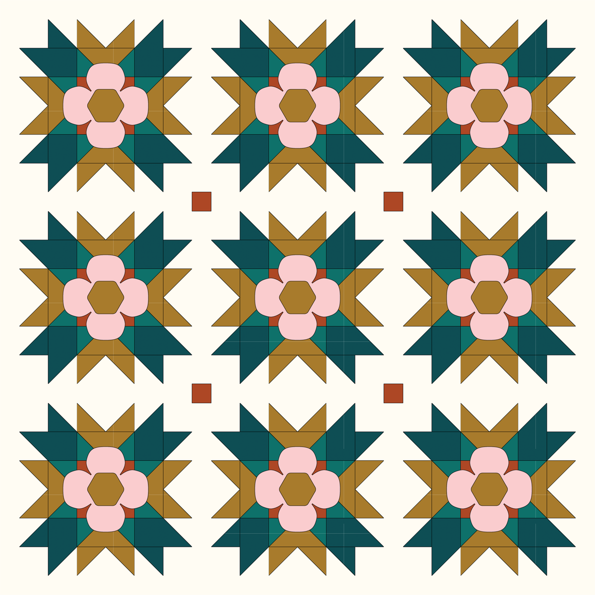 Seams Sew Me Friendship Blooms quilt design example 2