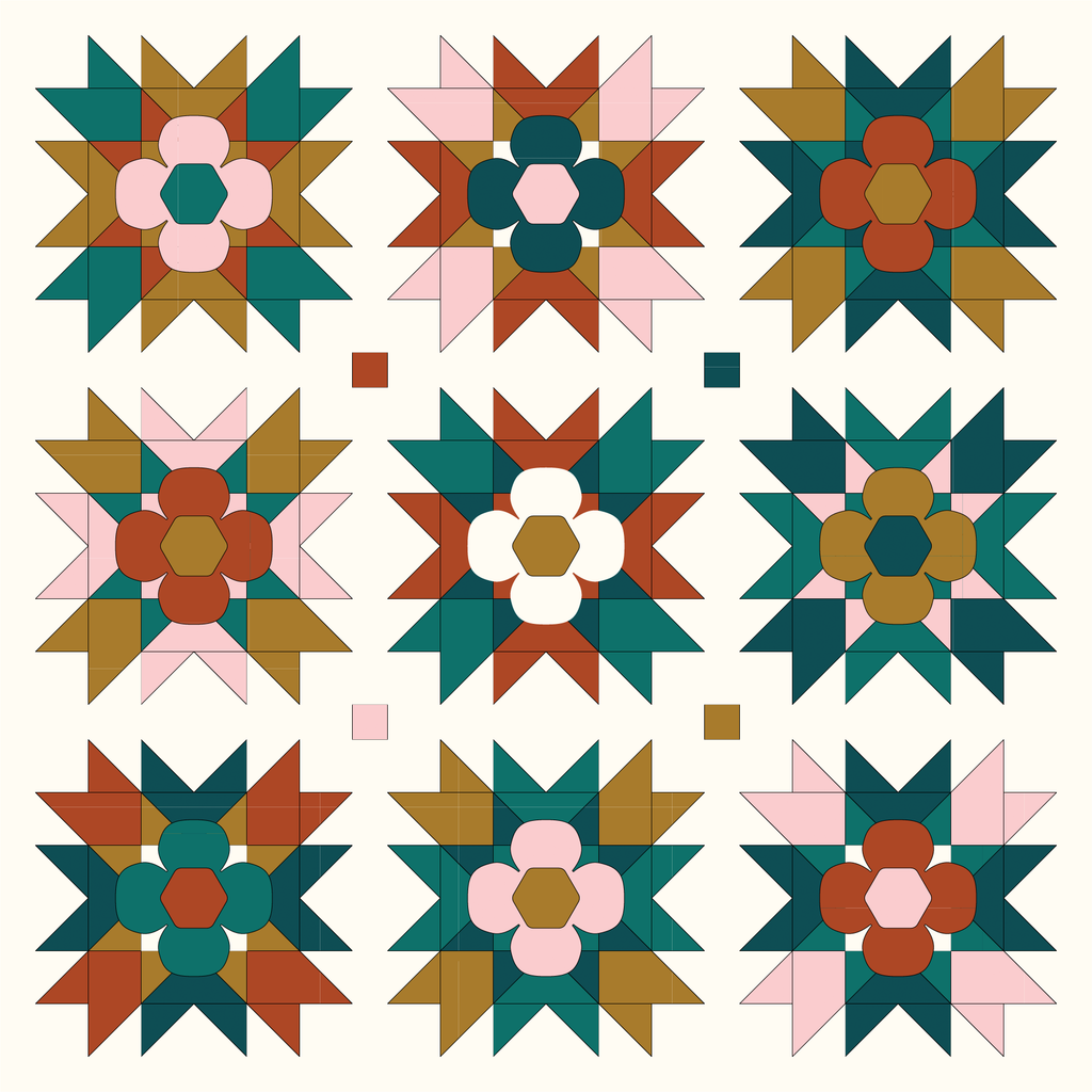 Seams Sew Me Friendship Blooms quilt design example 3